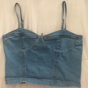 DENIM CORSET TOP